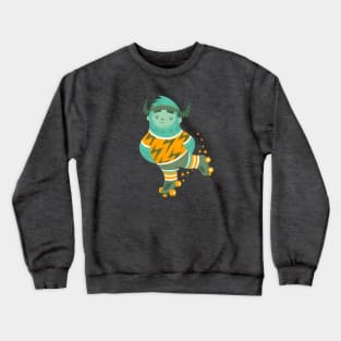 Roller Skating Yeti Crewneck Sweatshirt